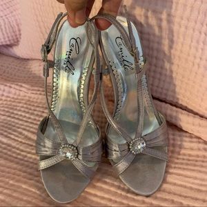 Camille La Vie Sparkle Strappy Heels 5.5